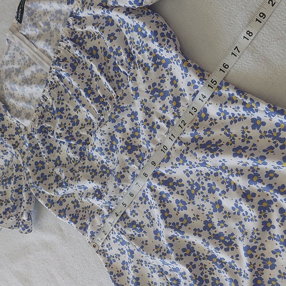 SHEIN Floral Blue and White Dress NWOT - Picture 12 of 16